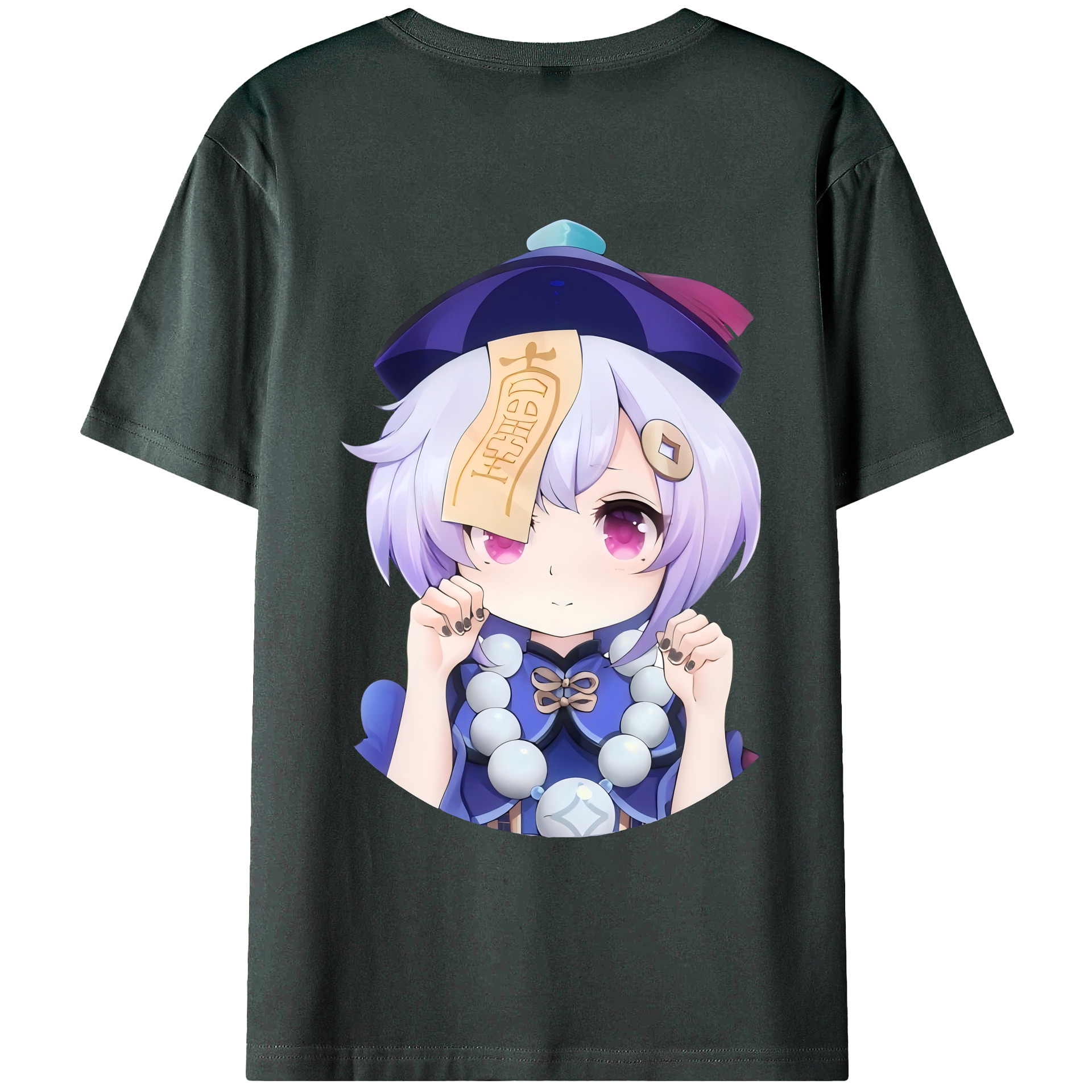 げんし神 七七 なな  genshin Nana 綿100％ メンズ半袖Tシャツ（バックプリント） 通気性
